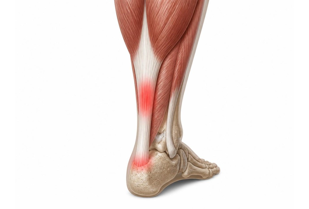 Clinical illustration of the Achilles tendon
