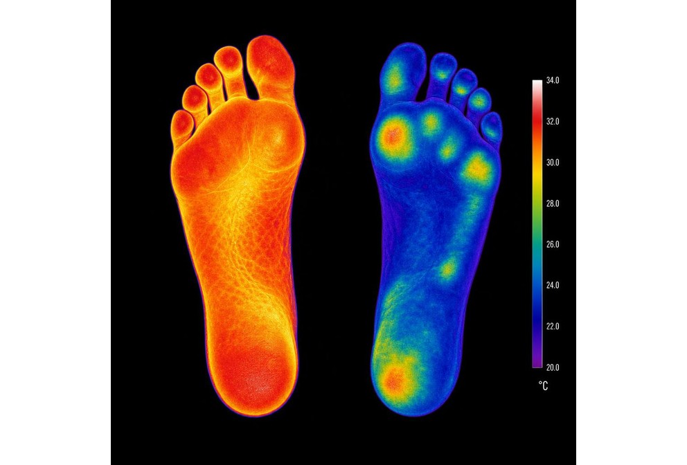 Clinical illustration of peripheral nerves in the feet and lower legs